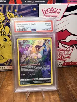 2023 POKEMON SWORD & SHIELD CROWN ZENITH GG10/GG70 FULL ART/MEW PSA 9 - Image 1