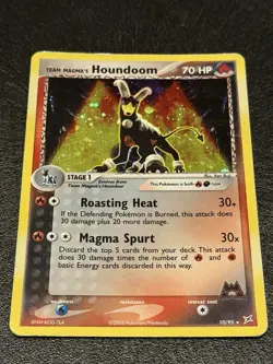 2004 Team Magma’s Houndoom 10/95 Pokemon Holo Rare English MP - Image 1
