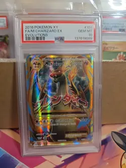2016 Pokemon M Charizard EX Evolutions Full Art XY #101 PSA 10 GEM MINT - Image 1