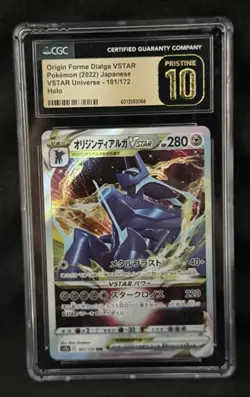 BLACK LABEL CGC 10 PRISTINE Origin Forme Dialga VSTAR 101/172 VSTAR Uni. Pokemon - Image 1