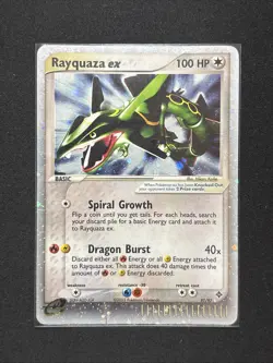Rayquaza ex 97/97 Dragon Holo Ultra Rare Foil Pokemon TCG 2003 HP - Image 1