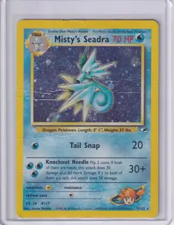 Pokemon TCG Misty's Seadra 9/132 Gym Heroes Holo Rare Unlimited - Image 3