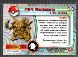 NM - Pokemon Topps Kadabra #64 TV Animation Edition Series 1 (Blue label) - Image 2