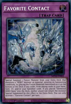 Yugioh! LP Favorite Contact - MP24-EN063 - Prismatic Secret Rare - 1st Edition L - Image 1