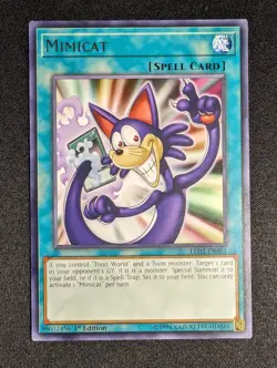 Yugioh Mimicat LED2-EN051 1st Edition Rare NM - Image 1