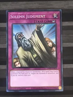 Yugioh | Solemn Judgment | RA02 | Collectors Rare | 1st Edition | NM - Image 1