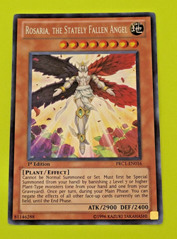 Yu-Gi-Oh Rosaria, The Stately Fallen Angel Secret Rare 1st Edition PRC1-EN016 Nm - Image 1