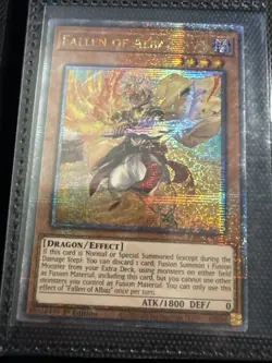 Yu-Gi-Oh! TCG RA04-EN034 Fallen of Albaz Alt Art Quarter Century Secret Rare - Image 1