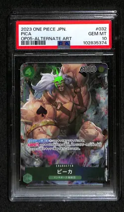 One Piece 2023 Pica OP05 Alternate Art Japanese #032 PSA 10 - Image 1