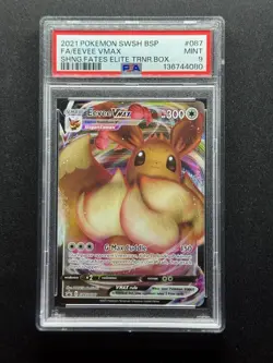 Eevee VMAX SWSH087 Shining Fates - Black Star Promo Pokemon Card - PSA 9 - Image 1