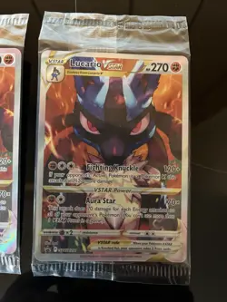 2023 Lucario VSTAR SWSH291 Crown Zenith ETB Promo Card SEALED Lot Of 2 NM - Image 3
