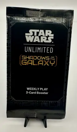 Star Wars Unlimited Shadows of the Galaxy Weekly Play 3-Card Booster Free Ship - Image 1