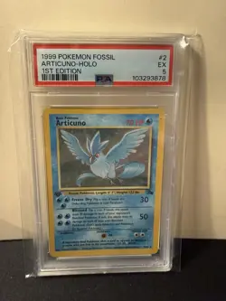 Pokemon TCG Articuno 1st Edition Holo Rare Card 2/62 Fossil PSA 5 EX - Image 1