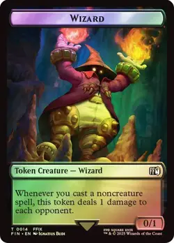 Wizard Token FOIL - 0014 - Final Fantasy FIN MTG - Image 1
