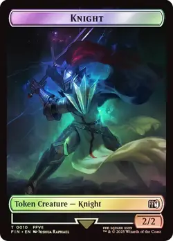 Knight Token FOIL - 0010 - Final Fantasy FIN MTG - Image 1