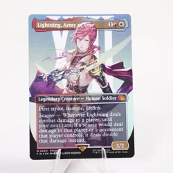 Lightning, Army of One Borderless 400 Foil FIN Final Fantasy MTG NM - Image 1