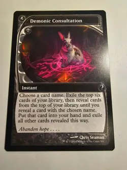Demonic Consultation NM Non-Foil (Future Sight) Mystery Booster 2 Regular - Image 1