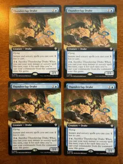 4x Thunderclap Drake Ext. Art Lot MTG Outlaws Of Thunder Junction NM-M 53 - Image 1