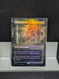 Temple Garden BORDERLESS REVERSIBLE FOIL X1 NM Lorwyn Eclipsed MTG - Image 1