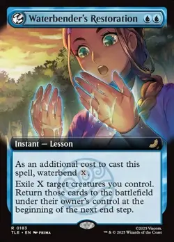Waterbender's Restoration - Extended Art TLE NM MTG - Image 1
