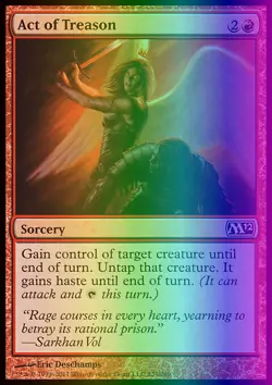 Magic the Gathering MTG Act of Treason (121) Magic 2012 LP FOIL - Image 1
