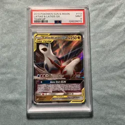 2019 Pokemon Sun & Moon Team Up #113 Latias & Latios GX PSA 9 - Image 1