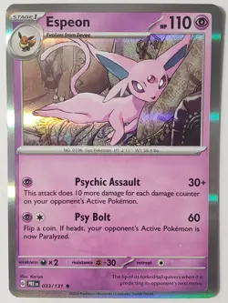 HOLO Espeon 033/131 NM / M Prismatic Evolutions Pokemon Card $2 Combined Ship - Image 1