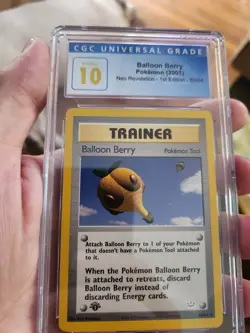 (POP 6) CGC 10 PRISTINE Pokemon Neo Revelation 1st Edition Balloon Berry 60/64 - Image 1