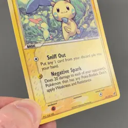 Minun 41/107 EX Deoxys Regular Uncommon Pokemon Card 2005 English DAMAGED - Image 4