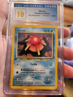 (POP 2) CGC 10 PRISTINE 2001 Pokemon Neo Revelation 1st Edition Staryu 56/64 - Image 1