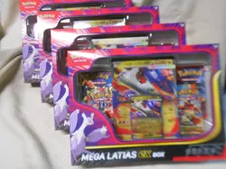 NEW Lot of (4) Pokemon Mega Evolution Mega Latias ex Box Promo 011 Sealed Boxes! - Image 1