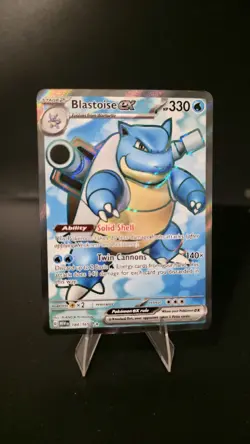 Pokemon TCG Blastoise ex 184/165 Full Art Ultra Rare Scarlet & Violet 151 NM/M - Image 1