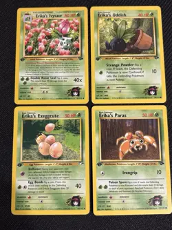 Pokemon TCG Gym Heroes / Gym Challenge Vintage Erika’s Pokemon Lot 1st Edition - Image 1