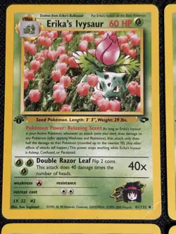 Pokemon TCG Gym Heroes / Gym Challenge Vintage Erika’s Pokemon Lot 1st Edition - Image 2