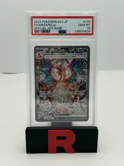 Charizard EX SAR 134/108 SV3 Ruler of the Black Flame PSA 10 Japanese Pokemon - Image 1