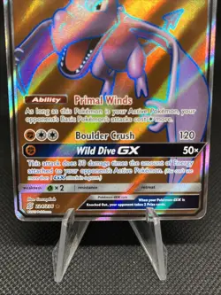 Pokemon TCG Aerodactyl GX (Full Art) 224/236 Sm-Unified Minds Holo - Image 3