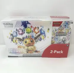 POKEMON TCG SCARLET & VIOLET PRISMATIC EVOLUTIONS COSTCO 2 PACK BUNDLE LOT - Image 1