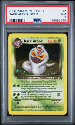 PSA 7 - 2000 POKEMON ROCKET #2 DARK ARBOK-HOLO - Image 1