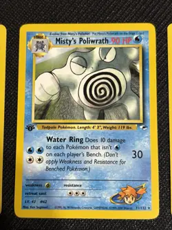 Pokemon TCG Gym Heroes / Gym Challenge Vintage Misty’s Pokemon Lot 1st Edition - Image 3