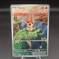 Pokemon 2025 Scarlet & Violet Black Star Promo Victini #208 Illustration Rare NM - Image 1