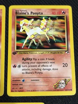 Pokemon TCG Gym Heroes / Gym Challenge Vintage Blaine’s Pokemon Lot 1st Edition - Image 4