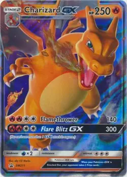 CHARIZARD GX SM211 SUN & MOON POKEMON PROMO (ULTRA RARE, NM) - Image 1