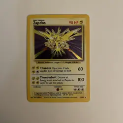 Zapdos Holographic Pokemon TCG Rare - Base Set 1999 in Light Play Condition - Image 2