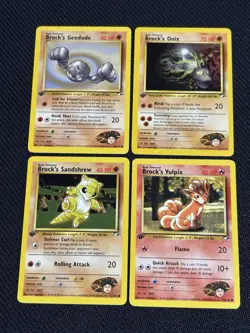Pokemon TCG Gym Heroes / Gym Challenge Vintage Brock’s Pokemon Lot 1st Edition - Image 1