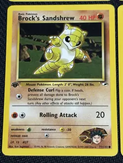 Pokemon TCG Gym Heroes / Gym Challenge Vintage Brock’s Pokemon Lot 1st Edition - Image 3