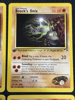 Pokemon TCG Gym Heroes / Gym Challenge Vintage Brock’s Pokemon Lot 1st Edition - Image 4