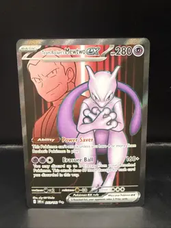 Pokemon Team Rocket's Mewtwo ex - 213/182 Full Art Destined Rivals NM Near Mint - Image 2