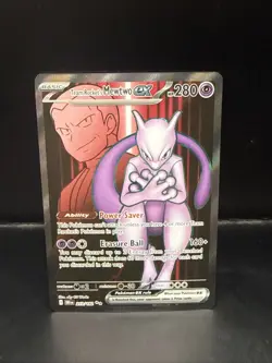 Pokemon Team Rocket's Mewtwo ex - 213/182 Full Art Destined Rivals NM Near Mint - Image 3