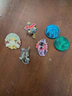 Pokemon Official Pins And Coin Lot - Image 1