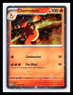 💥 Charmeleon - 005/165 (Cosmos Holo) - Pokemon TCG Scarlet & Violet 151 - Image 1